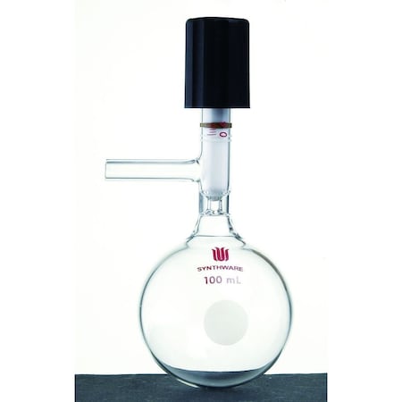 FLASK, HIGH VACUUM VALVE, 0-4mm, 500mL.